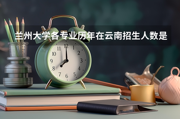 兰州大学各专业历年在云南招生人数是多少